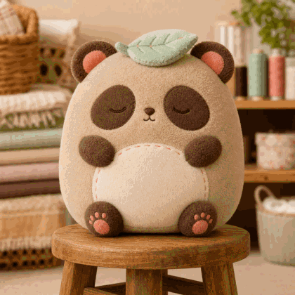 Handmade plush wobble animation sample